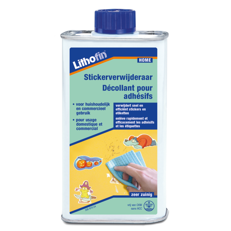 Removedor de adhesivos: disuelve los adhesivos y facilita la eliminación de las pegatinas - Lithofin Removedor de adhesivos: disuelve los adhesivos y facilita la eliminación de las pegatinas - Lithofin