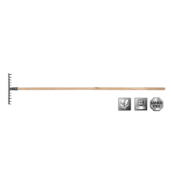 Râteau 12D - 12 dents - avec manche 1,5m - Traditional - Polet