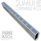 Kits complet caniveau étroit 6 cm grille aluminium - SLIMLINE - ACO